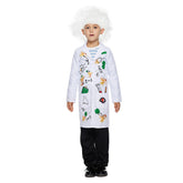 Kids Children Scientist Cosplay Costume Wig Outfits Halloween Carnival Suit