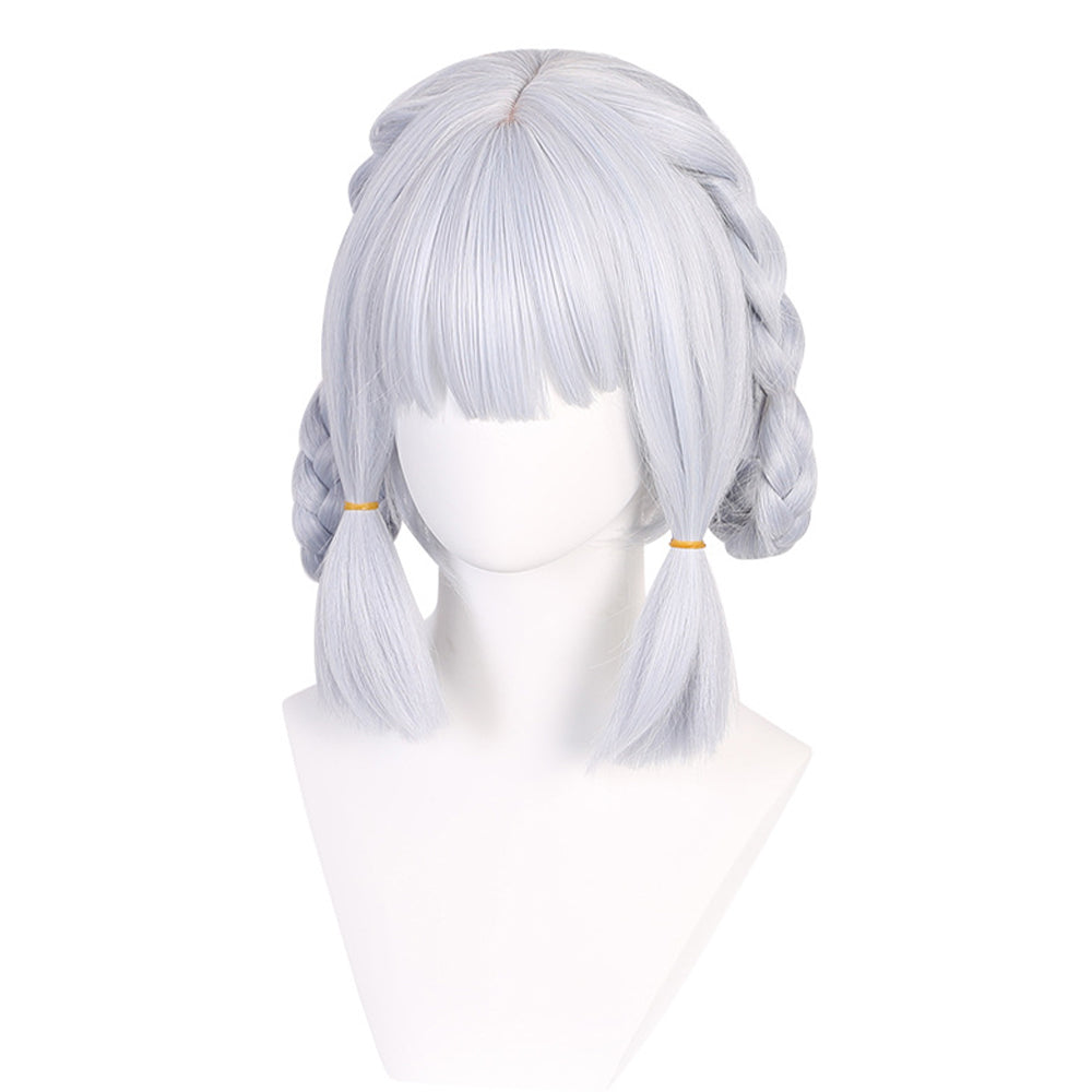 Genshin Impact Kamisato Ayaka Cosplay Wig Heat Resistant Synthetic Hair Carnival Halloween Party Props