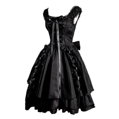 Women Medieval Renaissance Cosplay Costume Sleeveless Dress High Waist Gothic Swing Dresses