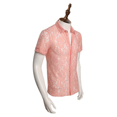 Adult Men Elvis 2022 Shirts Elvis Presley Cosplay Costume Summer Short Sleeve Casual Shirt - INSWEAR