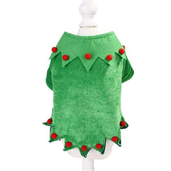 Pet Christmas Clothes Puppy Kitten Winter Warm Clothes Christmas Elf Role-playing Funny Dress Up Clothes - INSWEAR