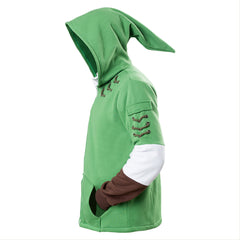 Unisex The Legend of Zelda Link Hooded Hyrule Warriors Zipper Coat Jacket Green - INSWEAR