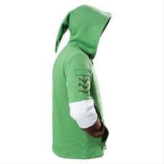 Unisex The Legend of Zelda Link Hooded Hyrule Warriors Zipper Coat Jacket Green - INSWEAR