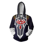Unisex Link Hoodies The Legend of Zelda Zip Up 3D Print Jacket Sweatshirt Navy - INSWEAR