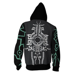 Unisex Twilight Princess Hoodies The Legend of Zelda Zip Up 3D Print Jacket Sweatshirt - INSWEAR