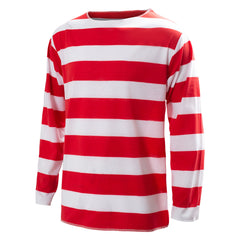 Where‘s Waldo Waldo and Friends Shirt Halloween Cosplay Costume Fancy Carnival Outfits - INSWEAR