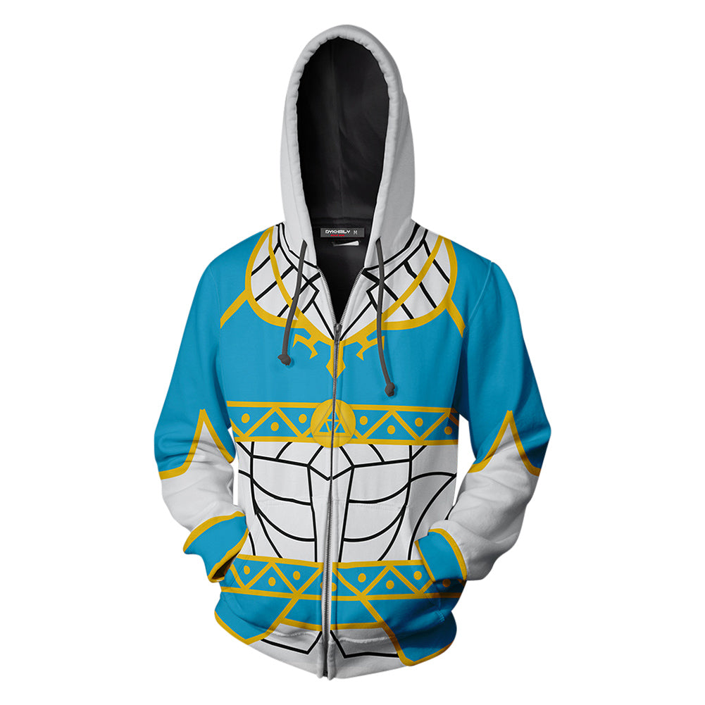 Unisex The Legend Of Zelda Princess Zelda Cosplay Zip Up Hoodie Jacket - INSWEAR