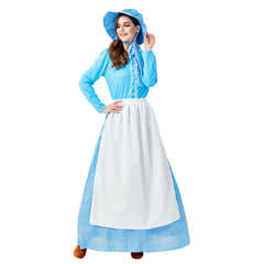 Women Pioneer Dress Colonial Prairie Costume Fancy Dress - INSWEAR