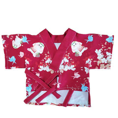 Japanese Style Little Pet Kimono Haori Cosplay Skirt Cherry Blossom Flower Decoration Pet Cute Daily Clothing - INSWEAR