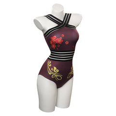 Genshin Impact HUTAO Cosplay Costume Jumpsuit One Piece Swimwears Halloween Carnival Suit