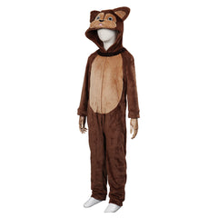 Animal Squirrel Cosplay Costume Jumpsuit Sleepwear Pajams Outfits Kids Children Halloween Carnival Suit