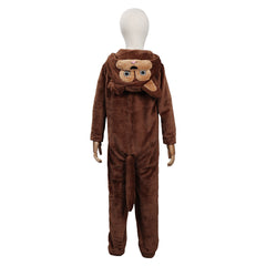 Animal Squirrel Cosplay Costume Jumpsuit Sleepwear Pajams Outfits Kids Children Halloween Carnival Suit
