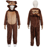 Animal Squirrel Cosplay Costume Jumpsuit Sleepwear Pajams Outfits Kids Children Halloween Carnival Suit