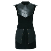 Adult Men Halloween Sleeveless Side Straps Round Neck Stitching Medieval Coat Carnival Cosplay Costumes - INSWEAR