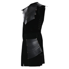 Adult Men Halloween Sleeveless Side Straps Round Neck Stitching Medieval Coat Carnival Cosplay Costumes - INSWEAR