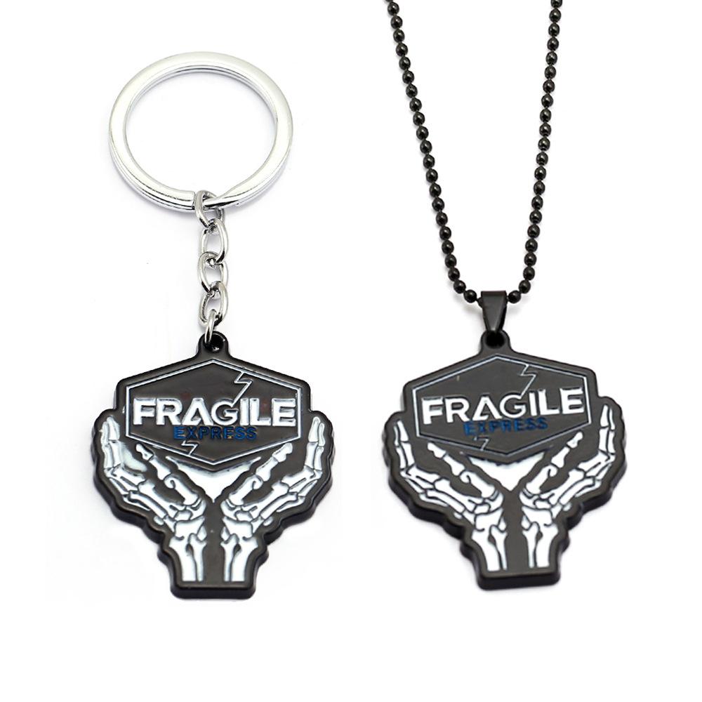 Death Stranding Keychain Metal Fragile Express Necklace Alloy Keyring Pendant - INSWEAR