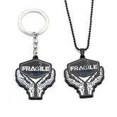 Death Stranding Keychain Metal Fragile Express Necklace Alloy Keyring Pendant - INSWEAR