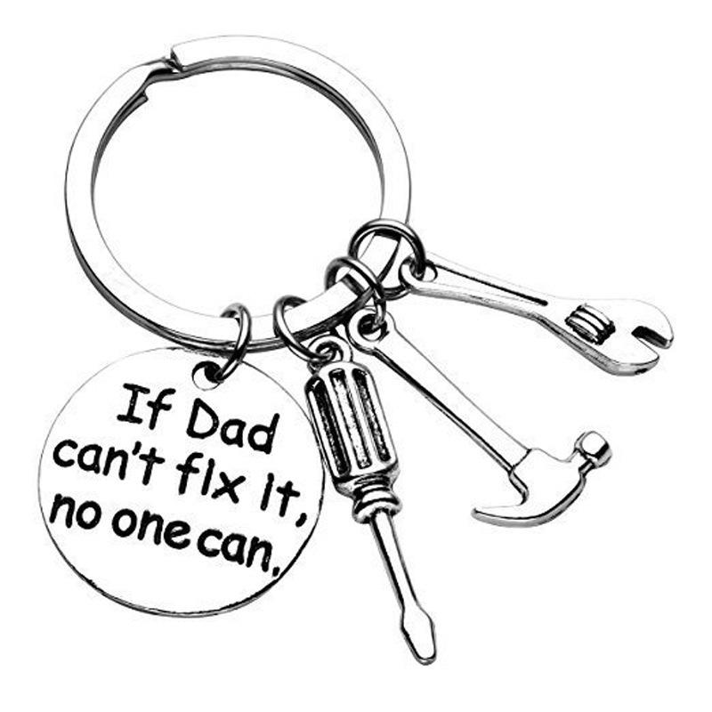 If Dad Can't Fix It No One Can Screwdriver Wrench Hammer Keychain Ring Tool Charms Key Chain Father's Day Gifts - INSWEAR