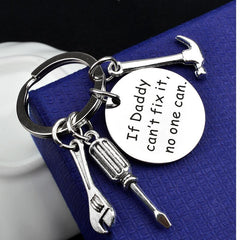 If Dad Can't Fix It No One Can Screwdriver Wrench Hammer Keychain Ring Tool Charms Key Chain Father's Day Gifts - INSWEAR