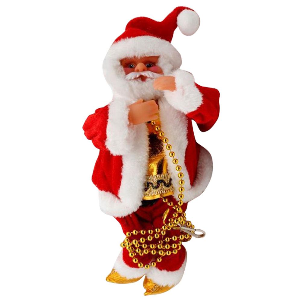 Christmas Electric Climb Beads Santa Claus Hanging Decorations For Home Tree Ornaments Decor Xmas Kids Gifts - INSWEAR