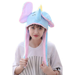 Funny Plush Elephant Hat Cap Party Gift Halloween Christmas Novelty Party Dress up Cosplay - INSWEAR