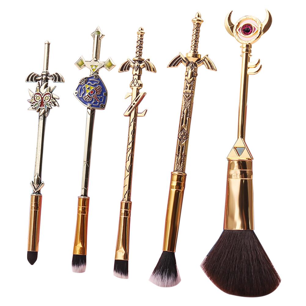 5pcs The Legend of Zelda Makeup Brushes Set Eye Shadow Foundation Eyebrow Lip Brush Makeup Brushes Tool - INSWEAR