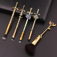 5pcs The Legend of Zelda Makeup Brushes Set Eye Shadow Foundation Eyebrow Lip Brush Makeup Brushes Tool - INSWEAR