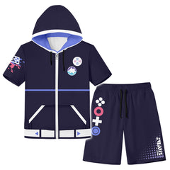 Honkai: Star Rail Silver Wolf Cosplay T-shirt Short Sleeve Hoodie Shorts Set Halloween Carnival Party Disguise Suit