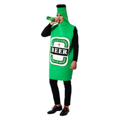 Adult Beer Bottle Cosplay Costume Funny Perfomace Costume Outfits Halloween Carnival Suit - INSWEAR