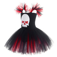 KIds Girls Skeleton TUTU Dress Cosplay Costume Outfits Halloween Carnival Suit - INSWEAR