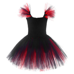 KIds Girls Skeleton TUTU Dress Cosplay Costume Outfits Halloween Carnival Suit - INSWEAR
