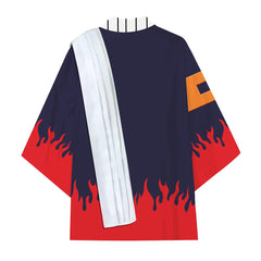 Unisex Anime ONE PIECE Japanese Kimono Haori Yukata Portgas·D· Ace Cosplay Summer Casual Streetwear with Hat - INSWEAR