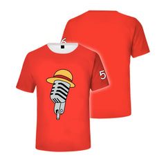 Unisex ONE PIECE FILM RED T-shirt Sets Monkey D. Luffy Cosplay Short Sleeve Tee Shorts 2 Pieces Sets Casual Clothes - INSWEAR