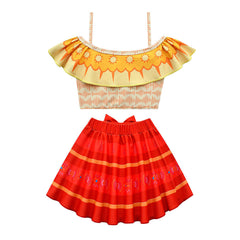 2PCs Adult Women Encanto Swimsuit Dolores Madrigal Cosplay Swimwear Lovely Sport Beach Wear Bath Suit - INSWEAR