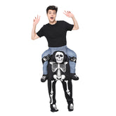 Adult Skeleton Carrying People Cosplay Costume Perfomace Costume Outfits Halloween Carnival Suit - INSWEAR
