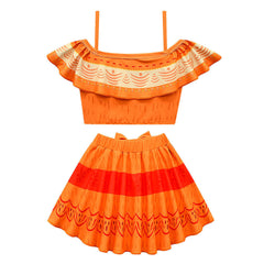 2PCs Adult Women Encanto Swimsuit Pepa Madrigal Cosplay Swimwear Lovely Sport Beach Wear Bath Suit - INSWEAR