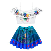 2PCs Adult Women Encanto Swimsuit Mirabel Madrigal Cosplay Swimwear Lovely Sport Beach Wear Bath Suit - INSWEAR