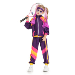 Kids Retro Vintage hip-hop disco Dance Cosplay Costume Outfits Halloween Carnival Suit