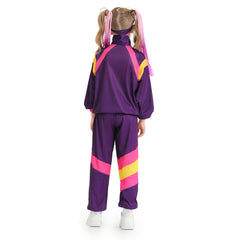 Kids Retro Vintage hip-hop disco Dance Cosplay Costume Outfits Halloween Carnival Suit