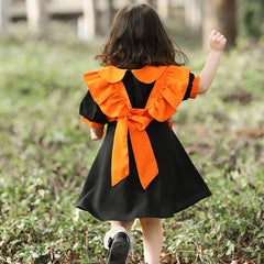 Girls Halloween Costumes Pumpkin Bat Vampire Maid Costume Cosplay Fantasia Party Dress Outfits - INSWEAR