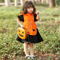 Girls Halloween Costumes Pumpkin Bat Vampire Maid Costume Cosplay Fantasia Party Dress Outfits - INSWEAR