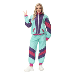 80S Retro Vintage hip-hop disco Cosplay Costume Sportwear Outfits Halloween Carnival Suit