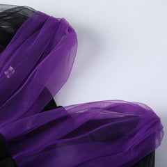 Kids Girls Halloween Costume Purple Witch Cosplay Dress Children Clothing Masquerade Child Show Outfits - INSWEAR