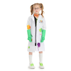 Scientists Geek Cosplay Costume Outfits Halloween Carnival Suit For Kids