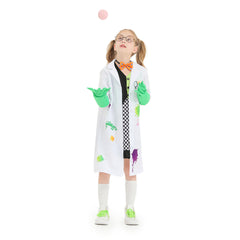 Scientists Geek Cosplay Costume Outfits Halloween Carnival Suit For Kids