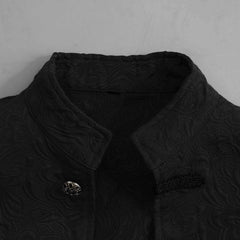 Medieval Vintage Standing Collar Jacquard Jacket Cosplay Costume Halloween Carnival Party Disguise Suit