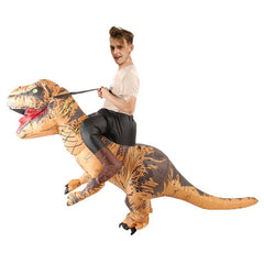 Adults Riding Dinosaur Inflatable Costume Prop Blow Up Inflatable Fancy Dress for Halloween Cosplay Dress Up Party Stage Performance - INSWEAR
