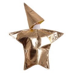 Children Shiny Gold Star Costumes Fancy Dress Christmas Halloween Cosplay Outfit - INSWEAR
