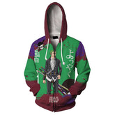 Unisex ONE PIECE FILM RED Hoodies Roronoa Zoro Printed Cosplay Hooded Sweatshirt Casual Streetwear Zip Up Hoodie - INSWEAR