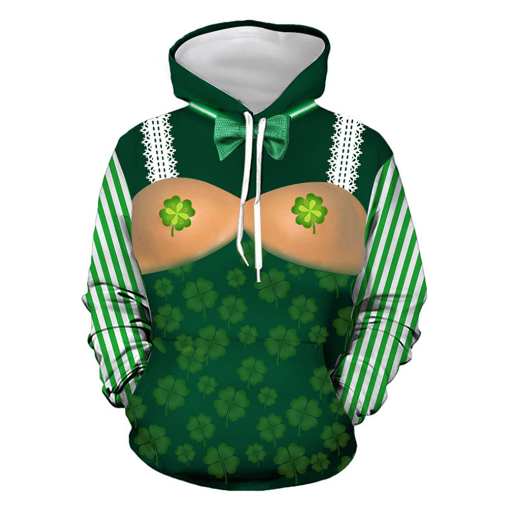 Men Women Hoodie St. Patrick’s Day Sweatshirt Adult Hooded Pullover Streetwear - INSWEAR